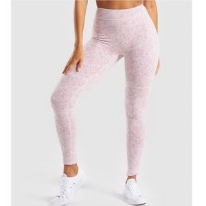 Gymshark Fleur Texture Leggings - Pink Marl NWOT
